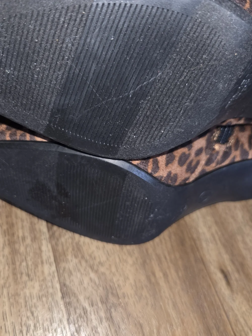 Time and Tru Leopard Print Over-the-Knee Slouch Boot - Brown